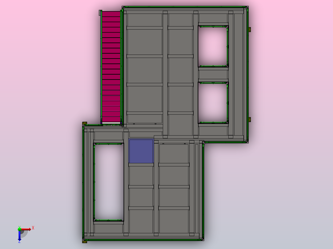 平台建模SW俯视图