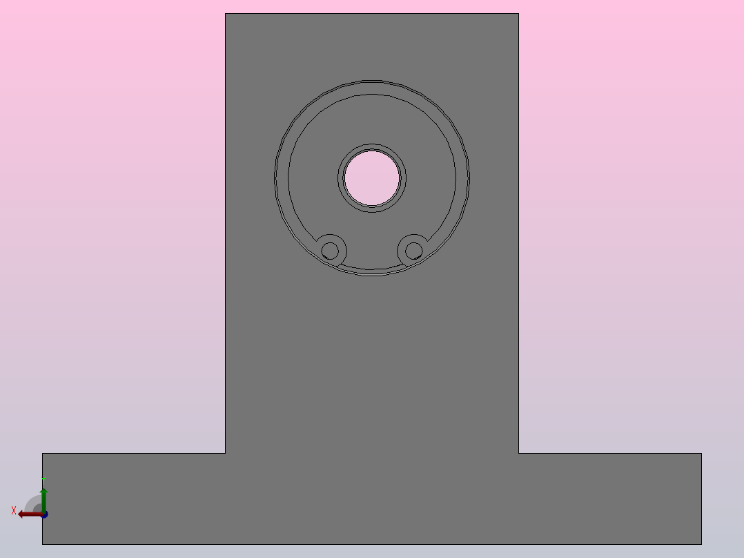 T型高度选择型轴承座组件_BTC-623-2Z-20-A后视图