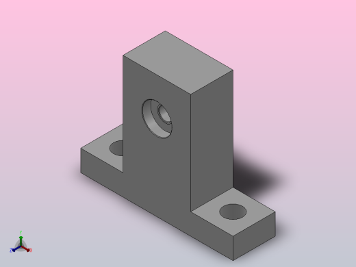 T型高度选择型轴承座组件_BTC-623-2Z-20-A正等轴测缩略图