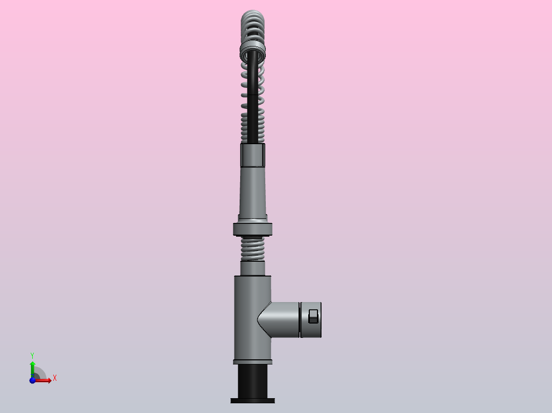 水槽水龙头前视图