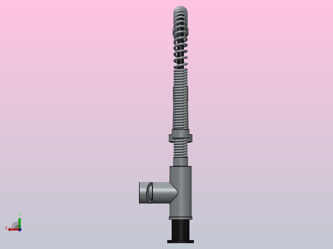 水槽水龙头后视图