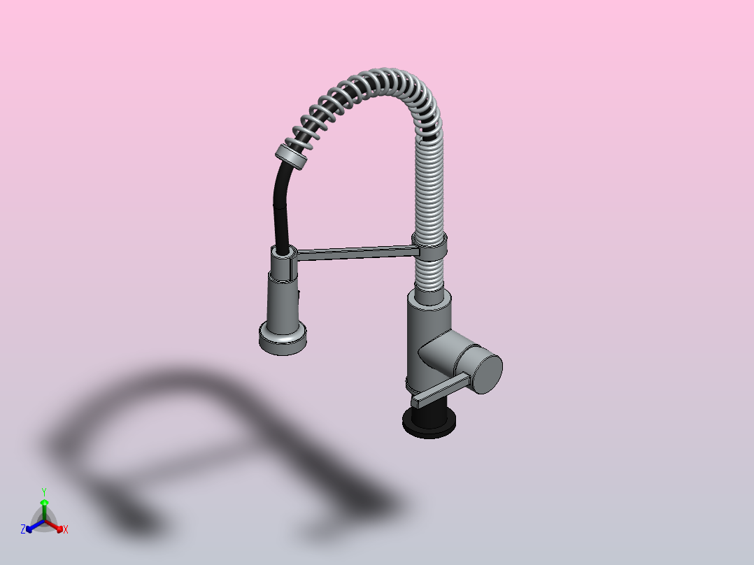 水槽水龙头正等轴测图