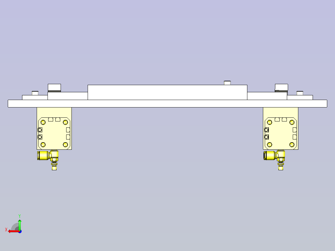 一款旋转夹紧的工件定位3D模型后视图