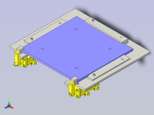 一款旋转夹紧的工件定位3D模型正等轴测缩略图