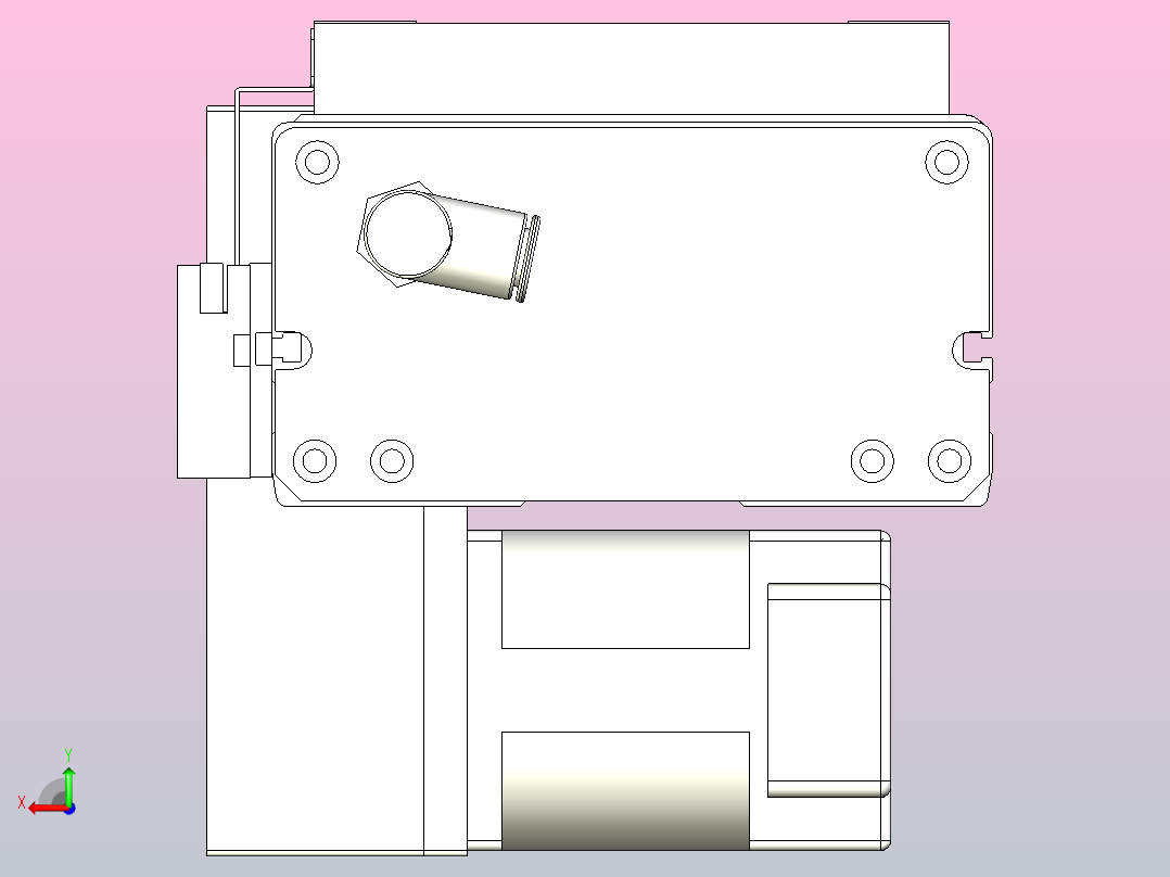 MCB14无尘皮带滑台[MCB14-L40-500-RD-P20-C3]后视图