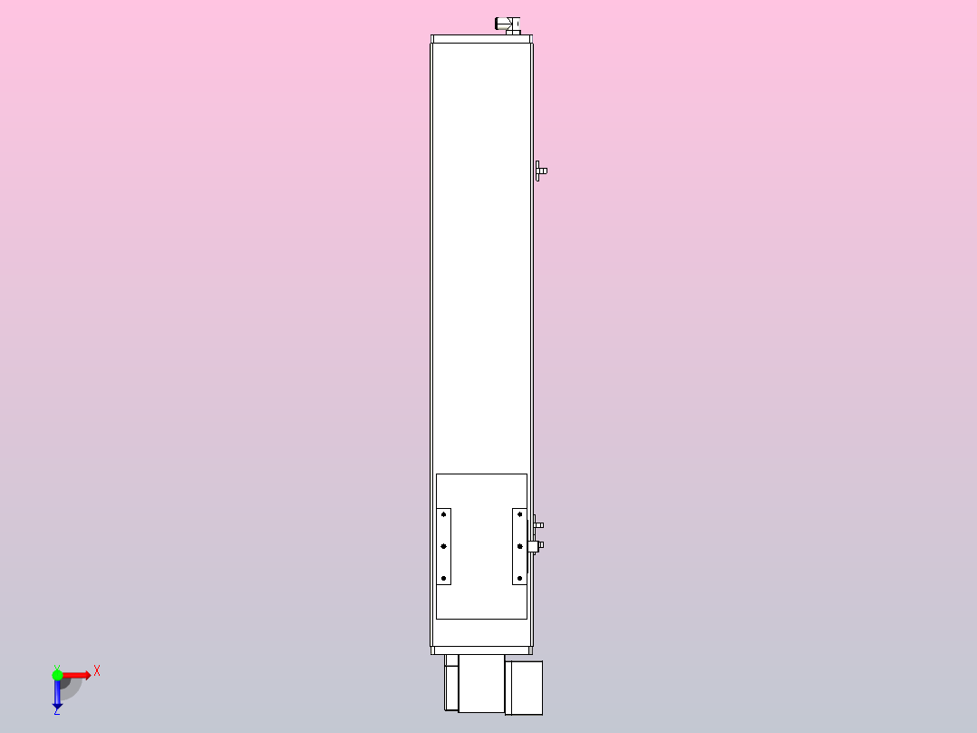 MCB14无尘皮带滑台[MCB14-L40-500-RD-P20-C3]俯视图