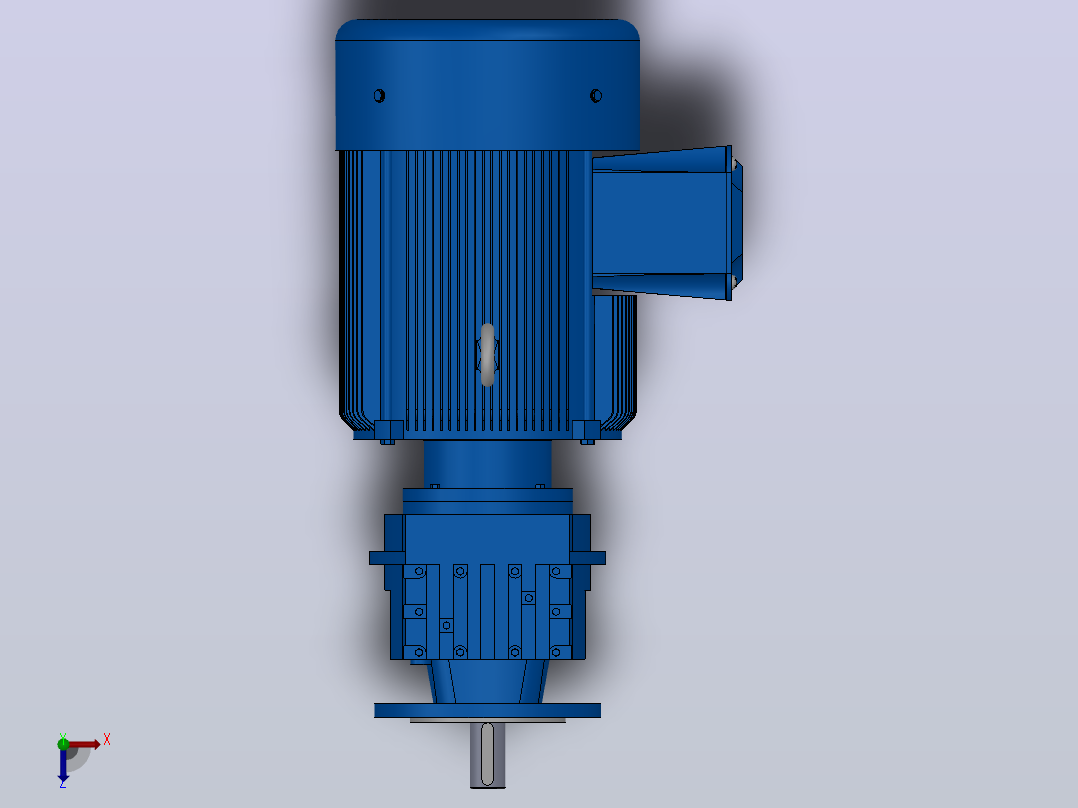 RF37法兰轴伸式安装斜齿轮减速机RF37-Y2.2-4P-100-M1-0°-Φ160俯视图