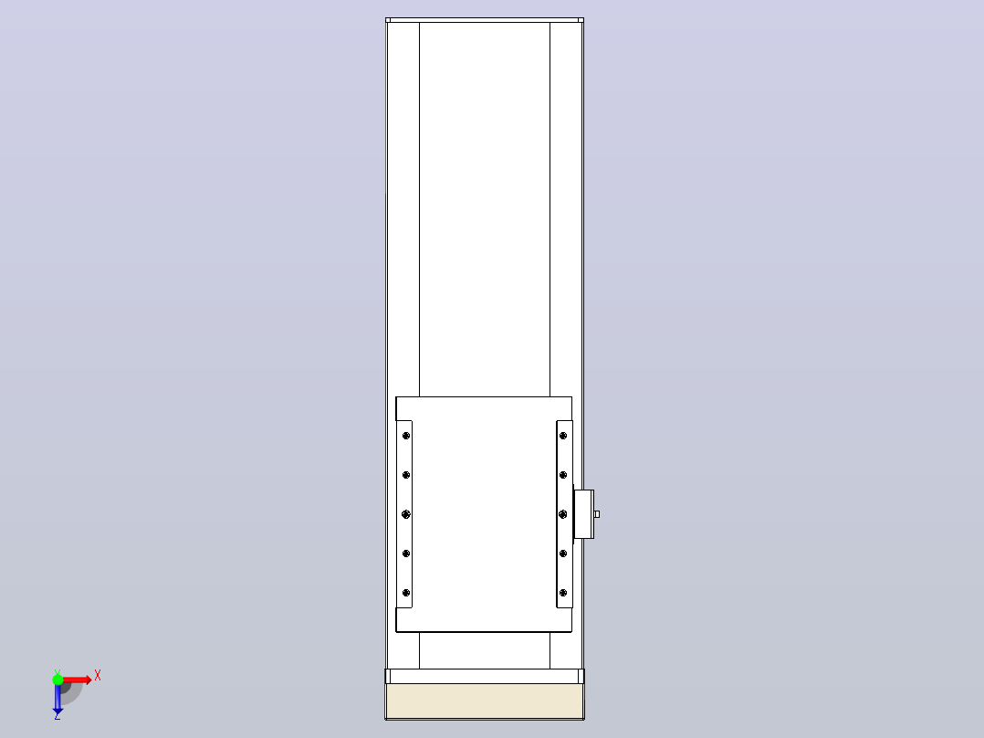 滚珠丝杠直线轴带导轨全封闭TPA-HCR-202D-2510C-L350-MP-Y-P75-N3俯视图
