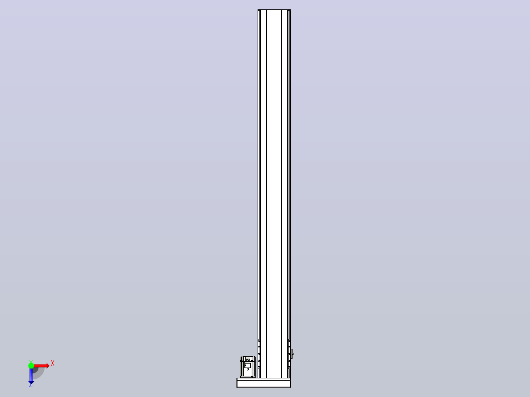 日规模组半封闭丝杆TPA-HNR-175D-2510C-L1700-ML-Y-P75-N3俯视图