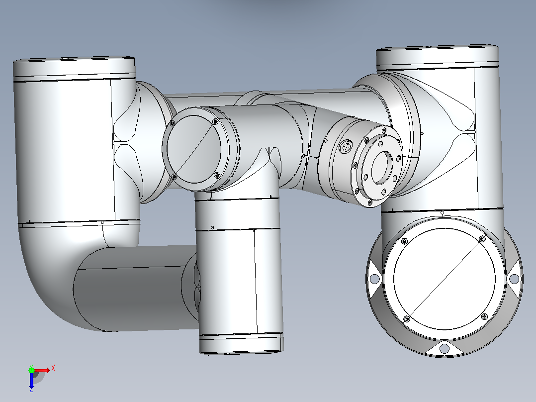 协作机械臂 Z-Arm-S922-3D俯视图