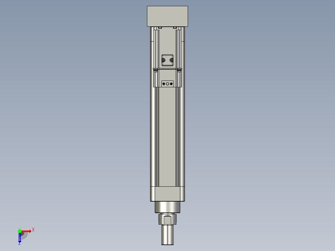 MTE63-200-P-M400W-A-S3 MTE63电动缸 最大负载300kg 400W电机间接安装俯视图