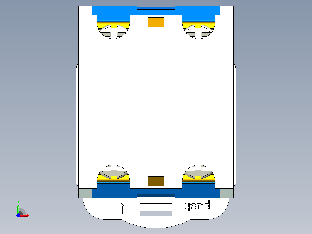LAY39B-□X按钮三维模型202204前视图