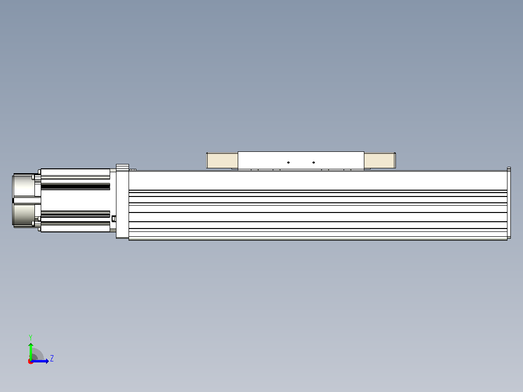 滚珠丝杠直线轴带导轨全封闭TPA-HCR-220D-3210C-L150-M-Y-P1K-N3左视图