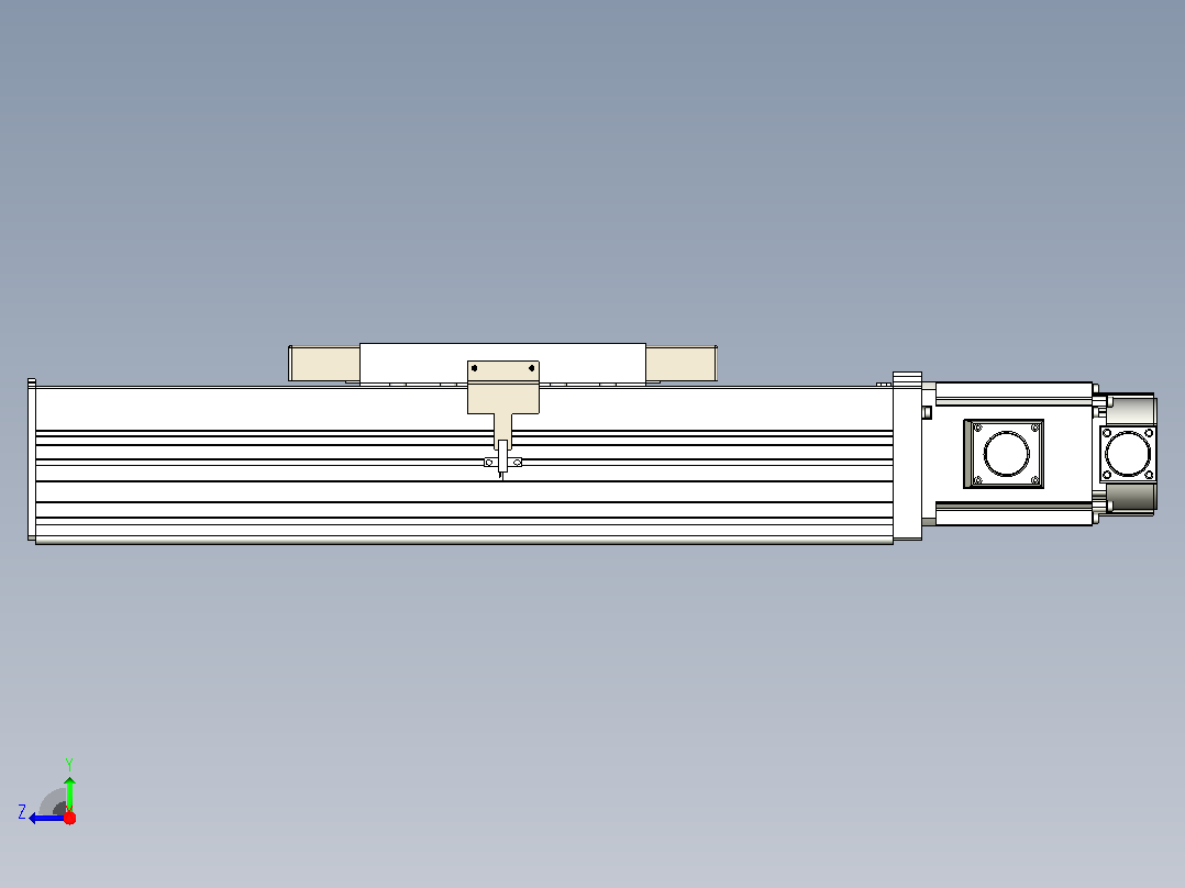 滚珠丝杠直线轴带导轨全封闭TPA-HCR-220D-3210C-L150-M-Y-P1K-N3右视图