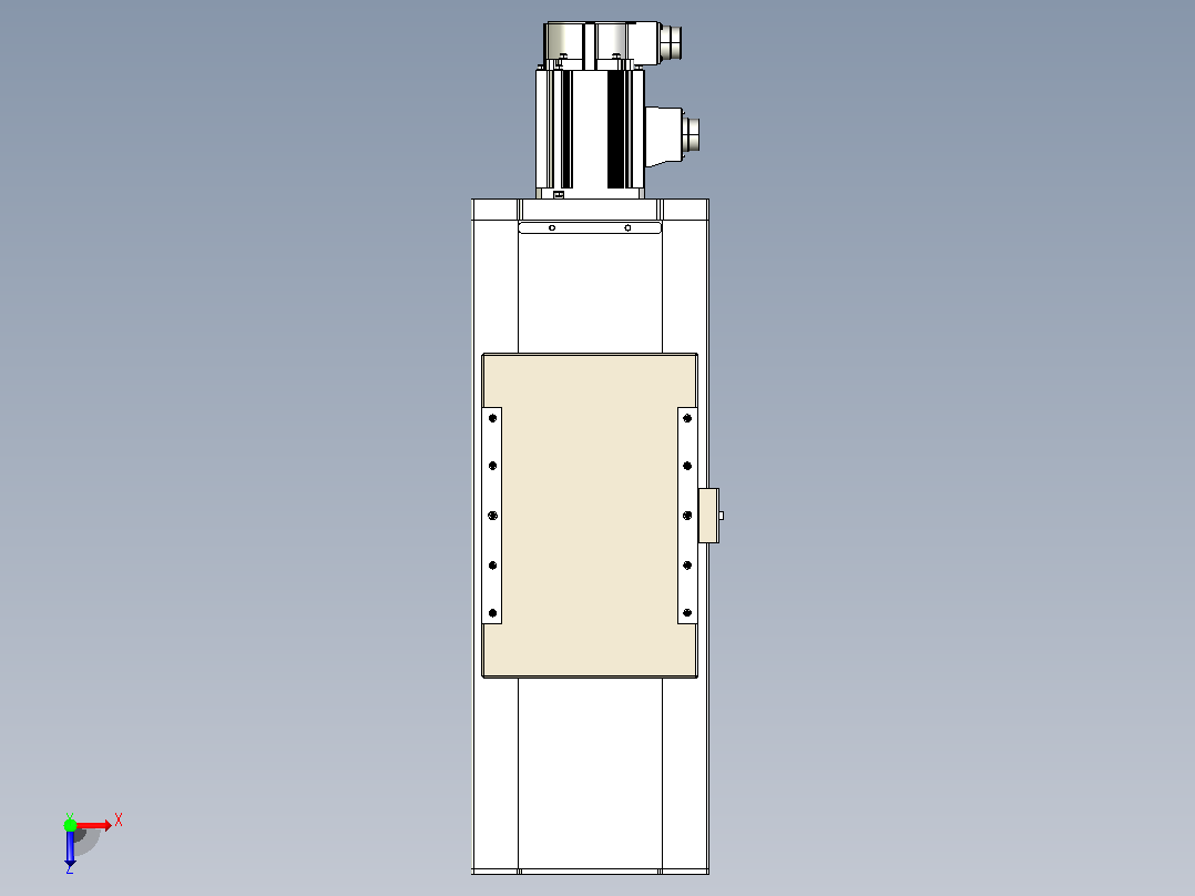 滚珠丝杠直线轴带导轨全封闭TPA-HCR-220D-3210C-L150-M-Y-P1K-N3俯视图