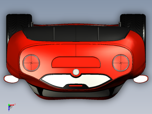 阿尔法罗密欧TZ3 跑车CATIA V5 r21模型俯视缩略图