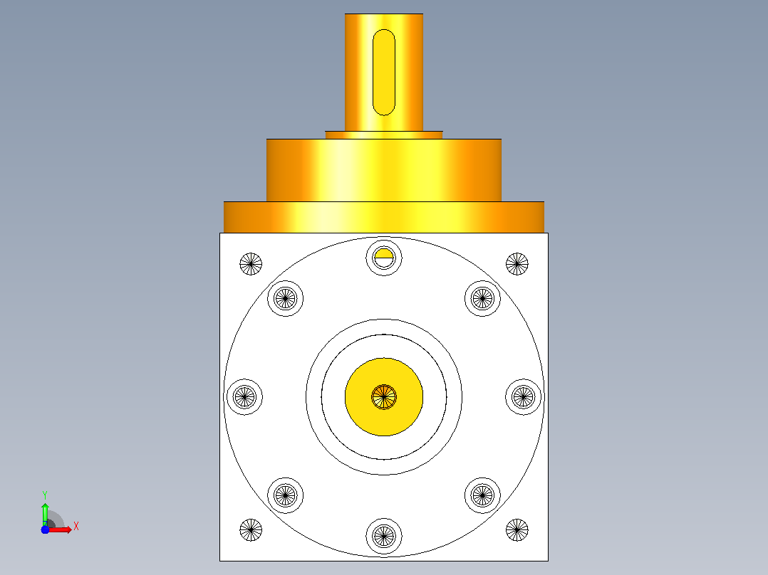 PW210-1 双轴输出单轴输入转向器前视图