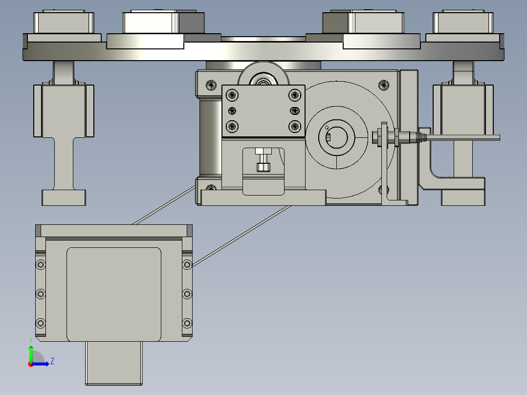 6工位转盘机构 step左视图