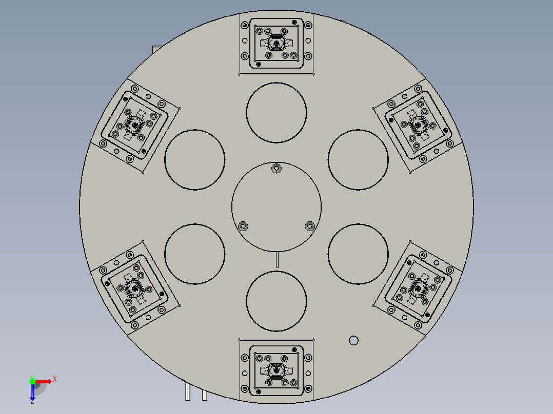 6工位转盘机构 step俯视图