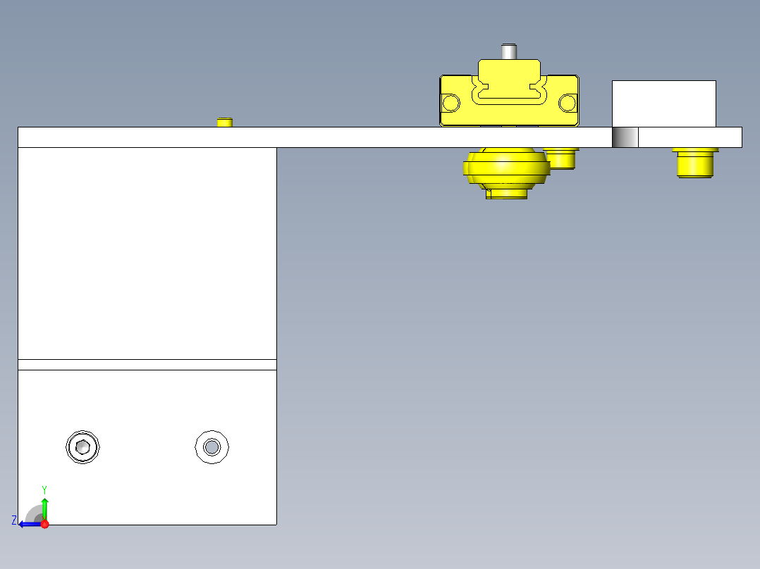 2个同步集中机构右视图