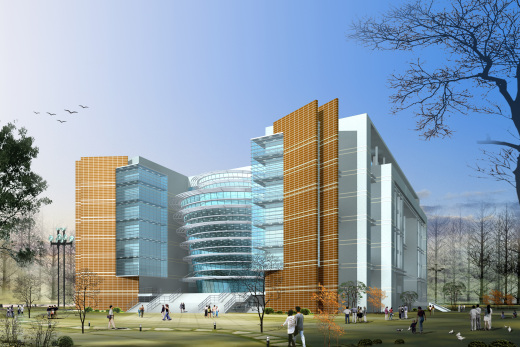 某学院图书馆建筑设计方案及施工图-缩略图