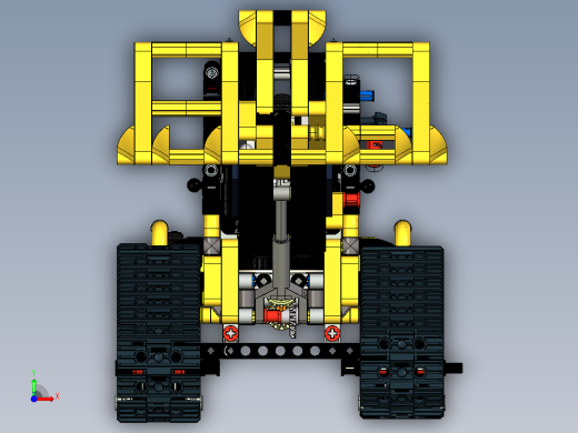 紧凑型履带装卸机拼装玩具模型前视缩略图