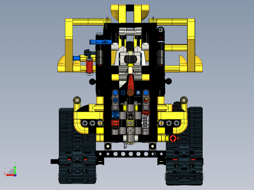 紧凑型履带装卸机拼装玩具模型后视缩略图