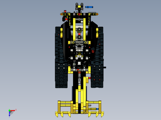 紧凑型履带装卸机拼装玩具模型俯视缩略图
