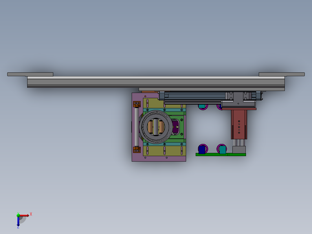 定子组装移栽机构俯视图