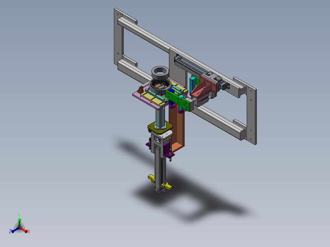 定子组装移栽机构正等轴测图