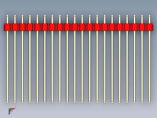 彩色公头100mil（2.54mm）系列-DS1021_red_3x20p_100mil_Type43_rev1.0俯视缩略图
