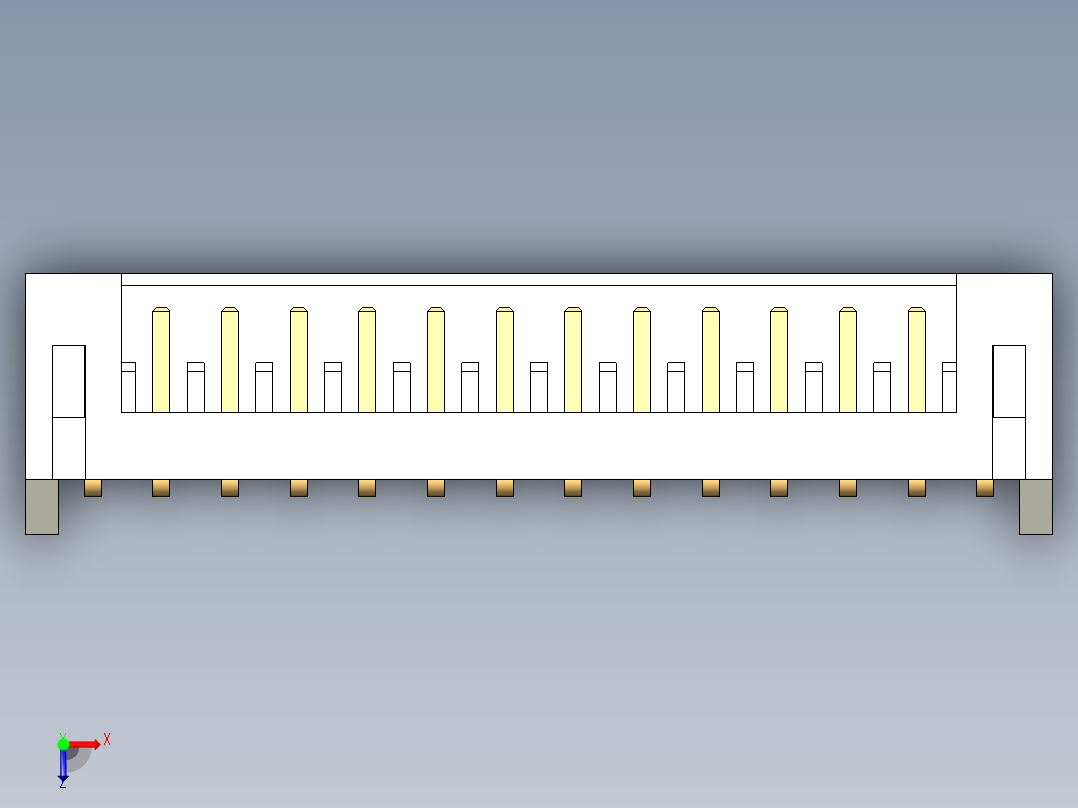 JST-S14B-PH-K-S俯视图