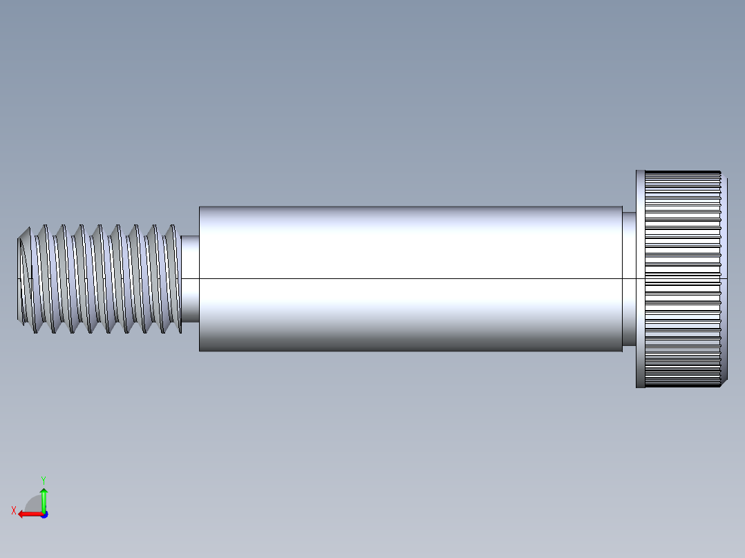 内六角螺螺栓-SB 0.375-16 x 1.5后视图