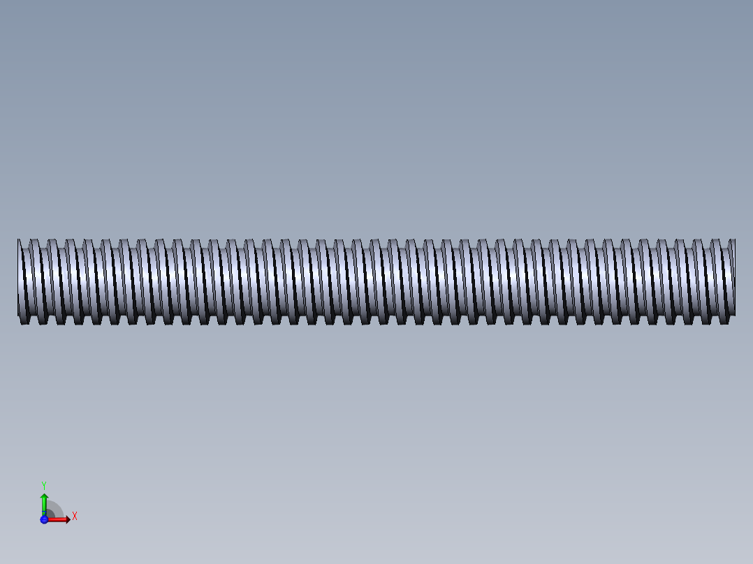 公制 （ISO） 梯形螺钉-TR24x5x200.SLDPRT前视图