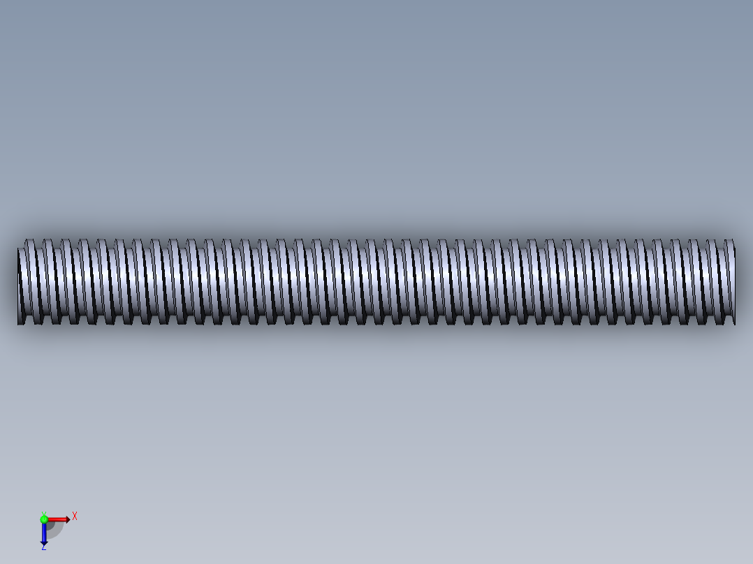 公制 （ISO） 梯形螺钉-TR24x5x200.SLDPRT俯视图