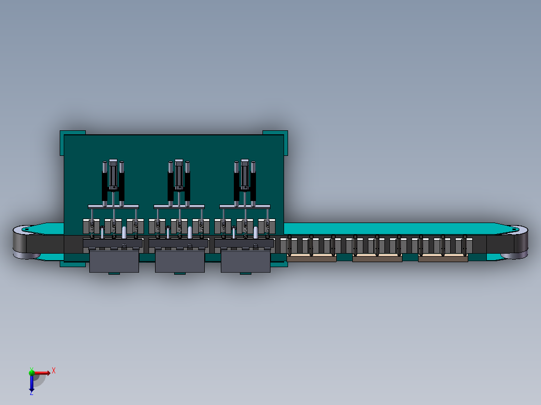 弹簧插入机设备俯视图