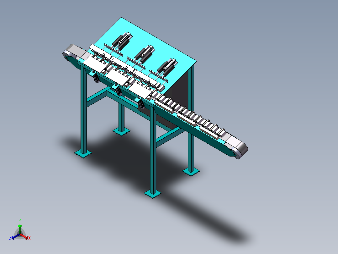 弹簧插入机设备正等轴测图