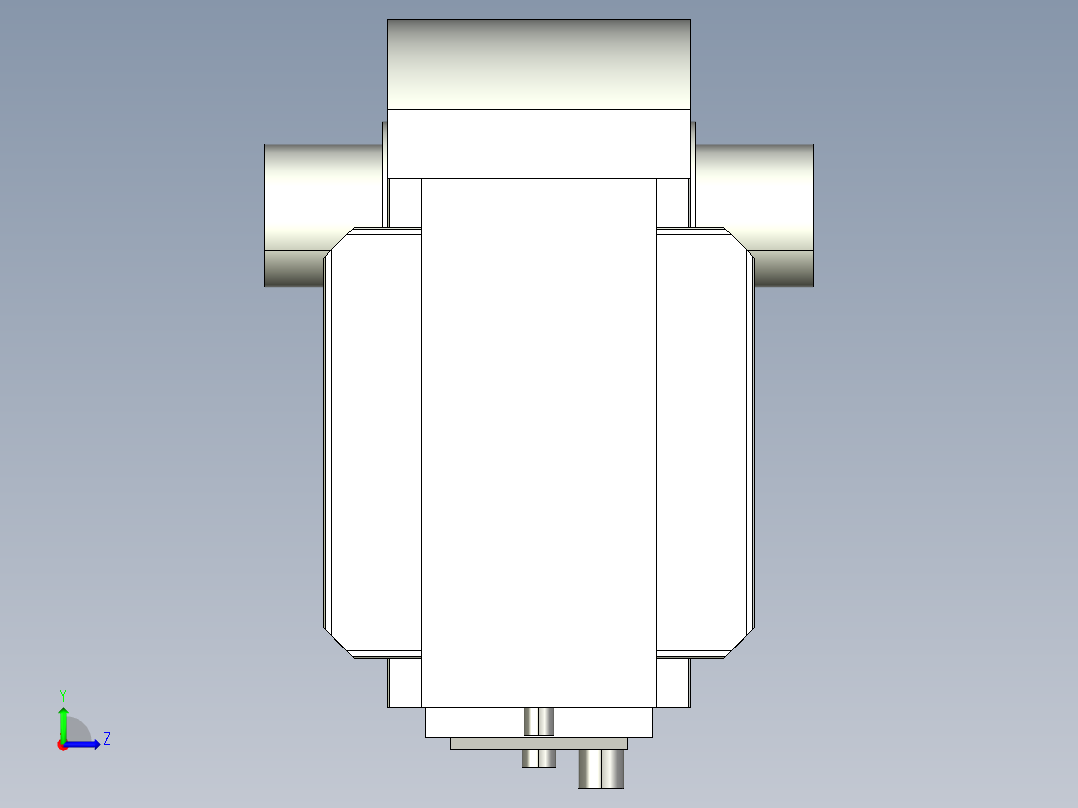 德克斯TUNKERS气缸数模KS_80_2_BD_A00_T12_135GRAD左视图