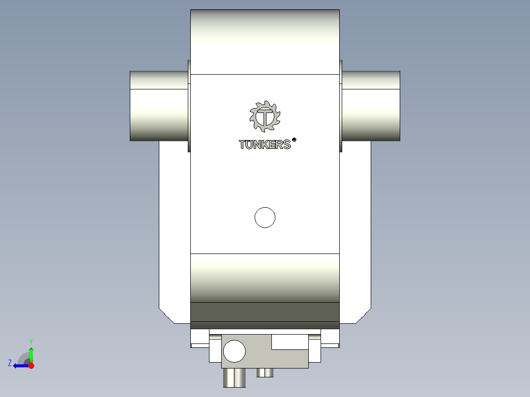 德克斯TUNKERS气缸数模KS_80_2_BD_A00_T12_135GRAD右视图