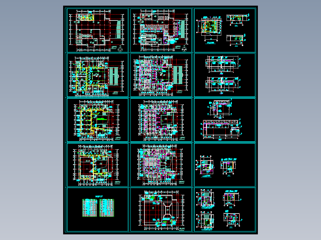 法院审判大楼空调平面图