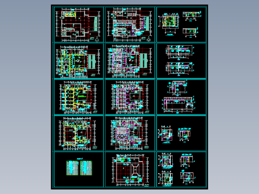 法院审判大楼空调平面图