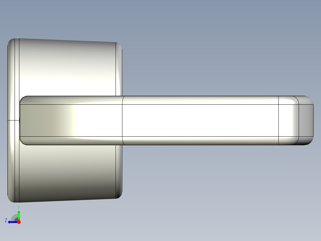 WING NUT 0.25in-20 Thread size 15-32in Base Diameter.IGS右视图