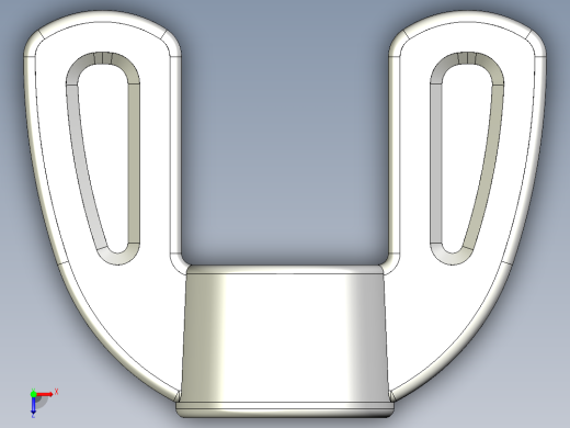 WING NUT 0.25in-20 Thread size 15-32in Base Diameter.IGS俯视缩略图