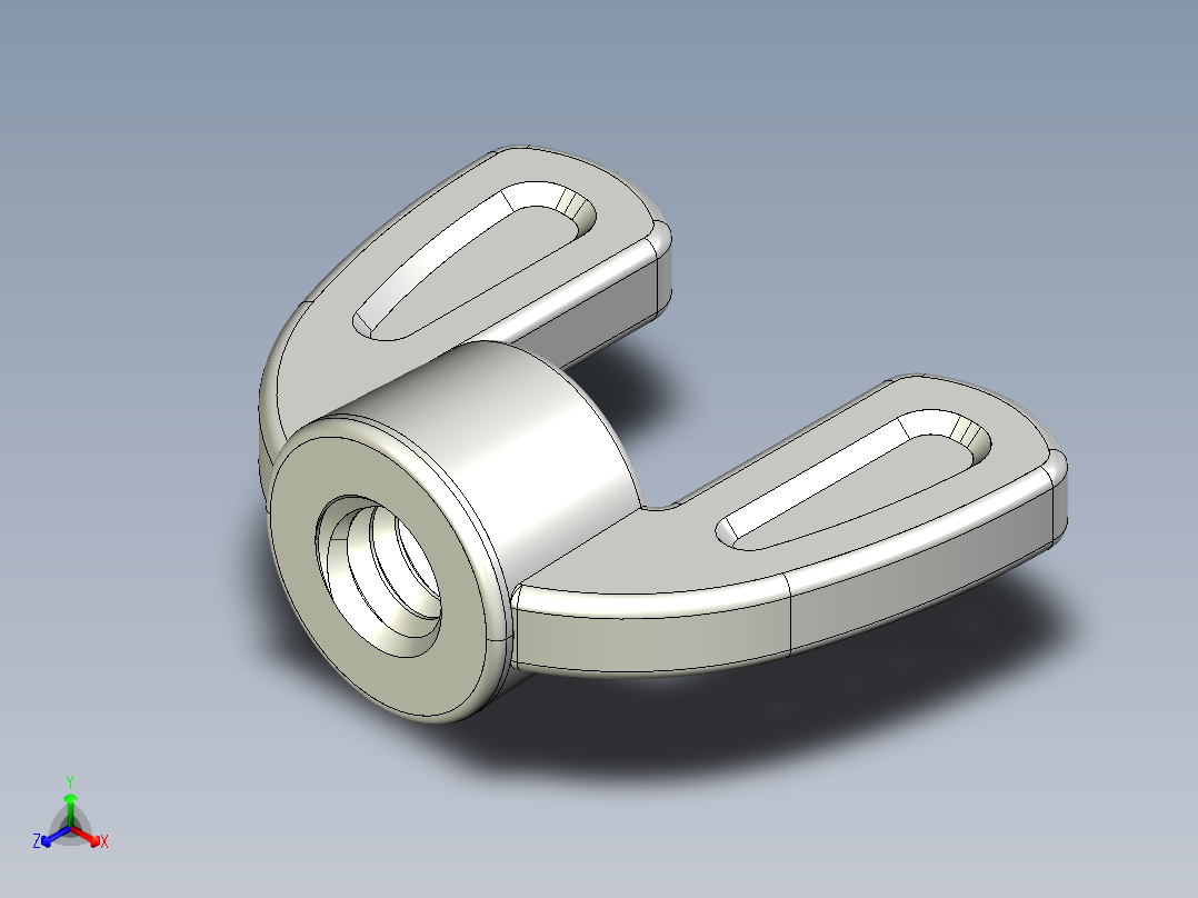 WING NUT 0.25in-20 Thread size 15-32in Base Diameter.IGS正等轴测图