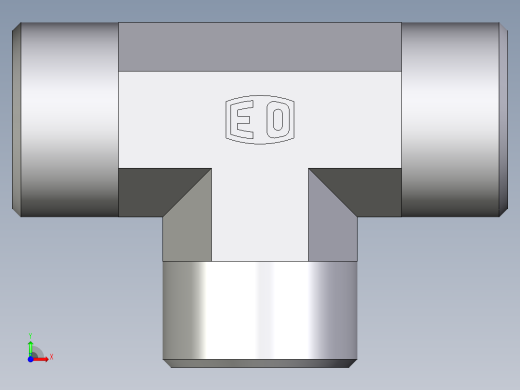 卡套式工业通用硬管接头EO_Union_tee_T15LCFX前视缩略图