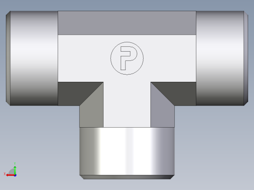 卡套式工业通用硬管接头EO_Union_tee_T15LCFX后视缩略图