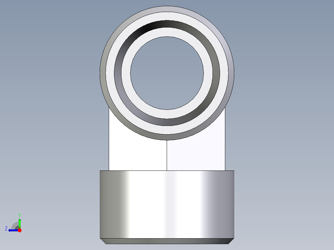 卡套式工业通用硬管接头EO_Union_tee_T15LCFX右视图