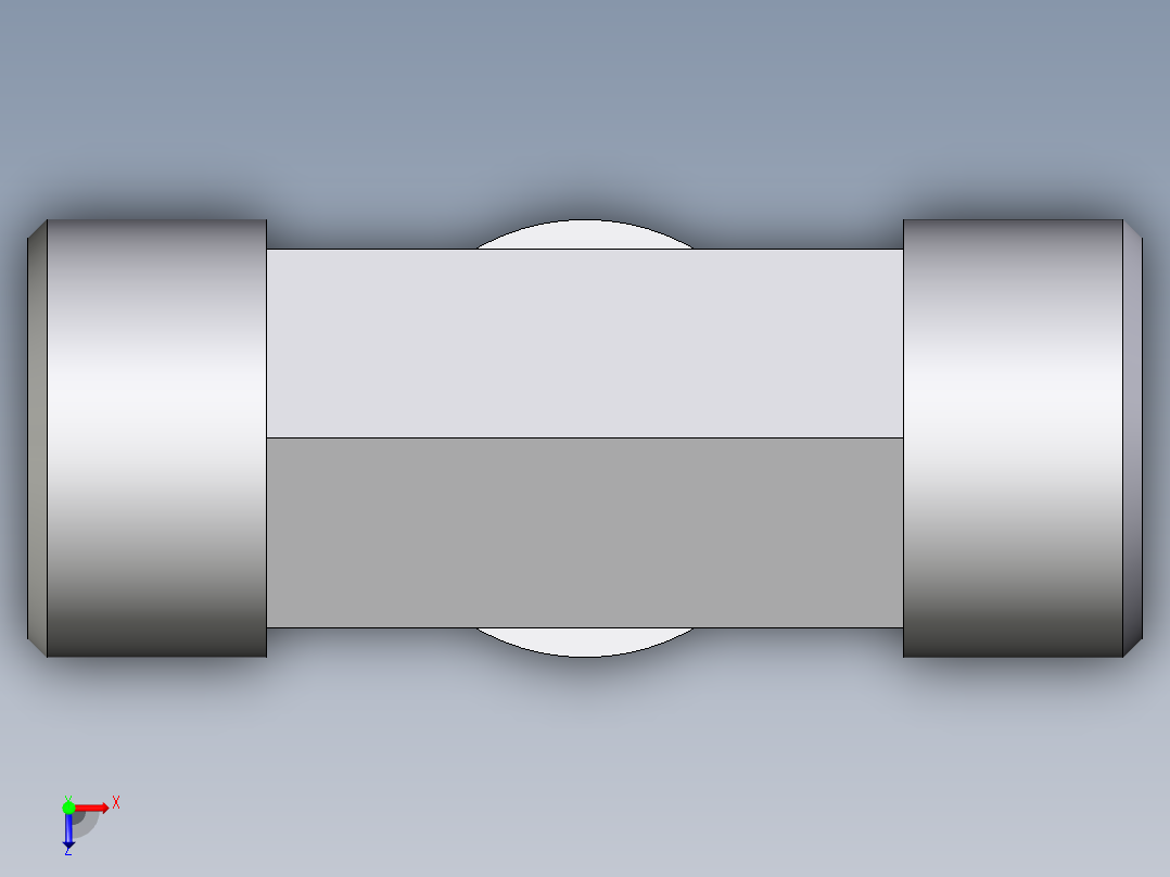 卡套式工业通用硬管接头EO_Union_tee_T15LCFX俯视图