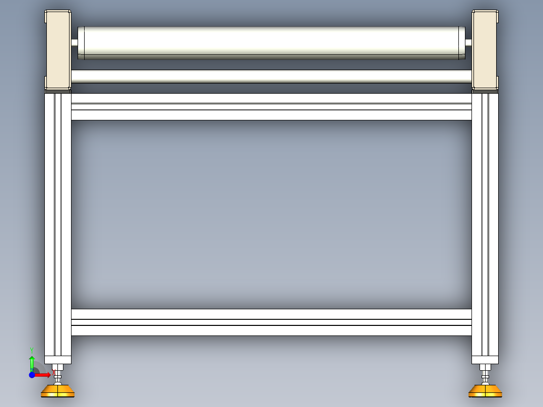 LE-无动力滚筒输送线前视图