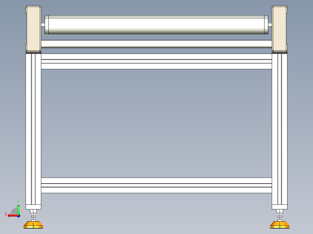 LE-无动力滚筒输送线后视图